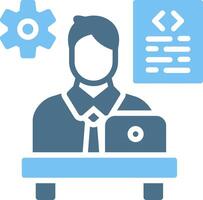 Software Developer Glyph Two Color Icon Design vector