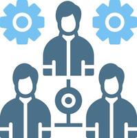 Team Glyph Two Color Icon Design vector