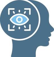 Vision Glyph Two Color Icon Design vector
