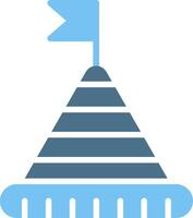 Traffic Cone Glyph Two Color Icon Design vector
