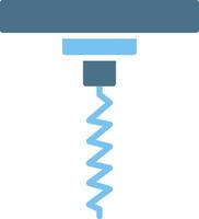 Corkscrew Glyph Two Color Icon Design vector