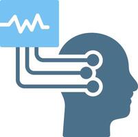 Eeg Glyph Two Color Icon Design vector