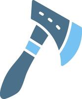 Hand Axe Glyph Two Color Icon Design vector