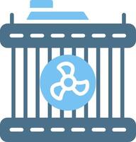 Radiator Glyph Two Color Icon Design vector