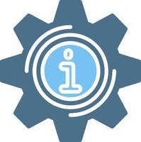 Setting Glyph Two Color Icon Design vector