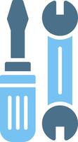 Maintenance Glyph Two Color Icon Design vector