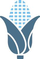 Corn Glyph Two Color Icon Design vector