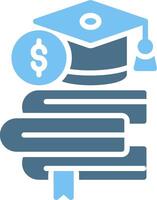 Education Glyph Two Color Icon Design vector