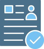 CV Glyph Two Color Icon Design vector