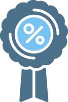Discount Glyph Two Color Icon Design vector