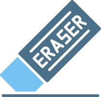 Eraser Glyph Two Color Icon Design vector