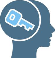 Key Glyph Two Color Icon Design vector