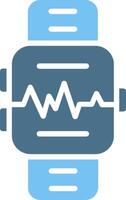 Smartwatch Glyph Two Color Icon Design vector