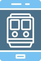 Smartphone Glyph Two Color Icon Design vector