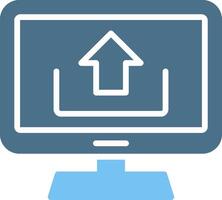 Upload Glyph Two Color Icon Design vector