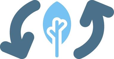 Eco Glyph Two Color Icon Design vector