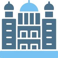 Saint Paul Cathedral Glyph Two Color Icon Design vector