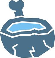 Mortar Glyph Two Color Icon Design vector