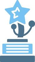 Trophy Glyph Two Color Icon Design vector