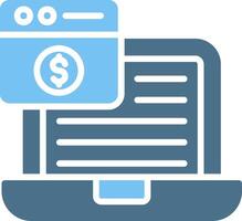 Website Monetization Glyph Two Color Icon Design vector