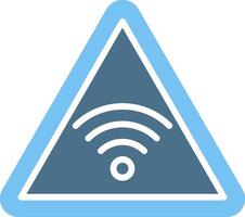 Wifi Glyph Two Color Icon Design vector