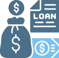 Loan Glyph Two Color Icon Design vector