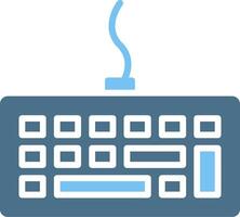 Keyboard Glyph Two Color Icon Design vector