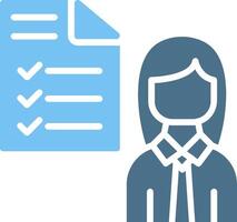 Daily tasks Glyph Two Color Icon Design vector