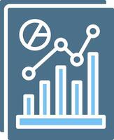 Data Analyst Glyph Two Color Icon Design vector