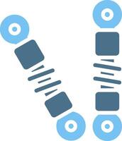 Damper Glyph Two Color Icon Design vector