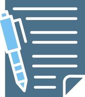 Notes Glyph Two Color Icon Design vector