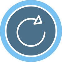 Refresh Glyph Two Color Icon Design vector