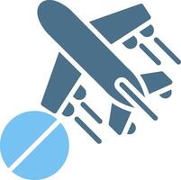 Cancelled Glyph Two Color Icon Design vector