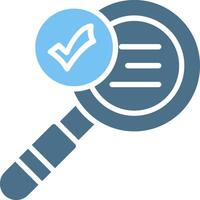 Magnifying Glass Glyph Two Color Icon Design vector