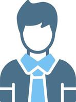 Man Glyph Two Color Icon Design vector
