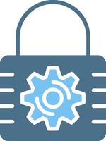 Lockout Glyph Two Color Icon Design vector