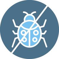 No Bugs Glyph Two Color Icon Design vector