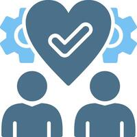 Friendship Glyph Two Color Icon Design vector