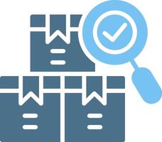 Quality Control Glyph Two Color Icon Design vector