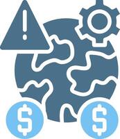 Risk Management Glyph Two Color Icon Design vector