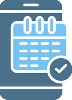 Schedule Glyph Two Color Icon Design vector