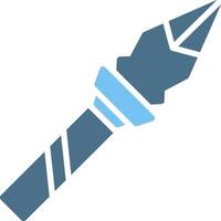 Spear Glyph Two Color Icon Design vector
