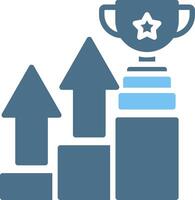 Success Glyph Two Color Icon Design vector