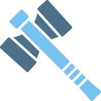 Hammer Glyph Two Color Icon Design vector