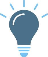 Idea Glyph Two Color Icon Design vector