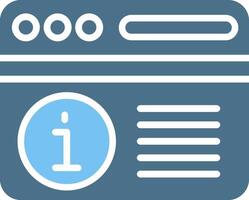 Information Glyph Two Color Icon Design vector