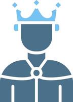 King Glyph Two Color Icon Design vector