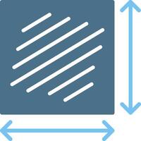 Lenght Glyph Two Color Icon Design vector