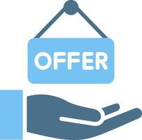 Offer Glyph Two Color Icon Design vector