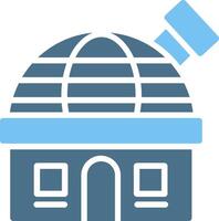 Observatory Glyph Two Color Icon Design vector